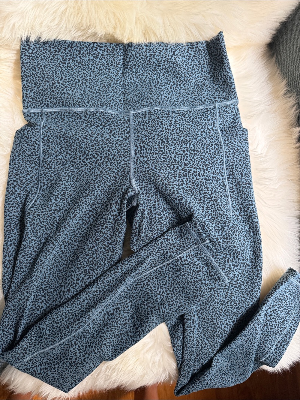 Athleta Blue Speckled High-Rise Leggings